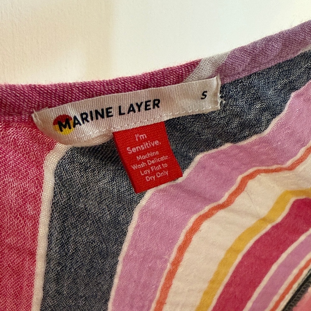 Marine Layer lightweight Multicolor Tiered Maxi Dress - S - Picture 2 of 8